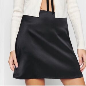 Reformation Benson Satin Skirt